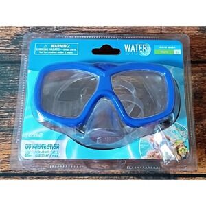 Walgreens Water Sun & Fun Youth‎ Swim Mask Blue UV Protection Ages 8+ New